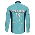 Custom Bowls Australia Family Matching Long Sleeve Bodycon Dress and Hawaiian Shirt Teal Color Curve Sporty - Aussie Hoodie