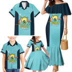 Custom Bowls Australia Family Matching Mermaid Dress and Hawaiian Shirt Teal Color Curve Sporty - Aussie Hoodie