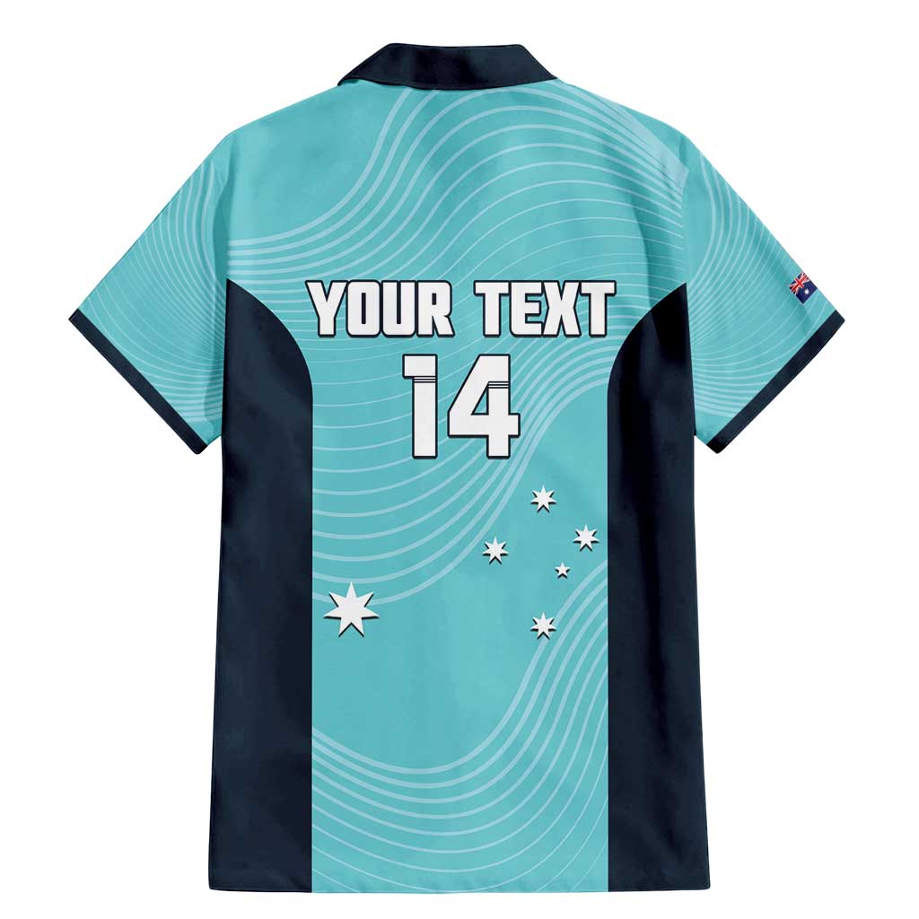 Custom Bowls Australia Family Matching Mermaid Dress and Hawaiian Shirt Teal Color Curve Sporty - Aussie Hoodie