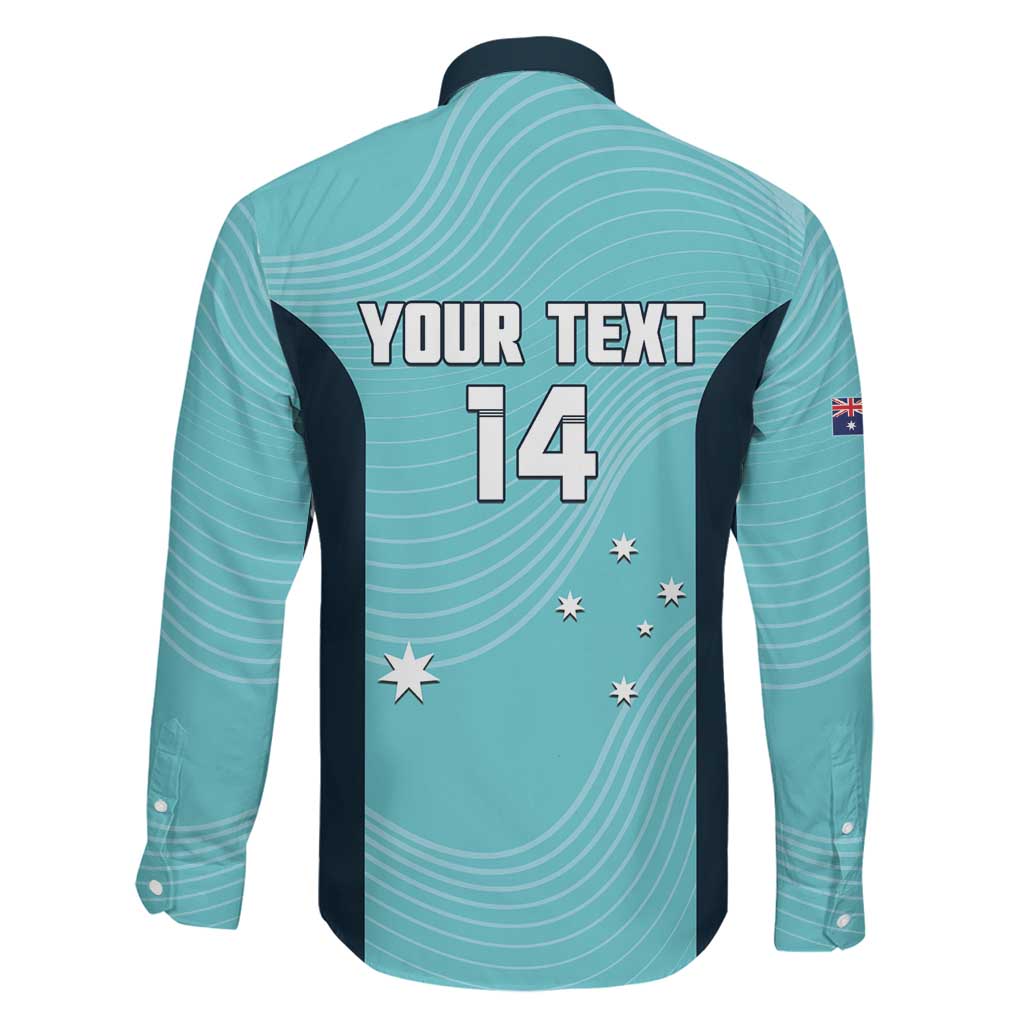 Custom Bowls Australia Family Matching Mermaid Dress and Hawaiian Shirt Teal Color Curve Sporty - Aussie Hoodie