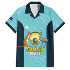 Custom Bowls Australia Family Matching Off Shoulder Maxi Dress and Hawaiian Shirt Teal Color Curve Sporty - Aussie Hoodie