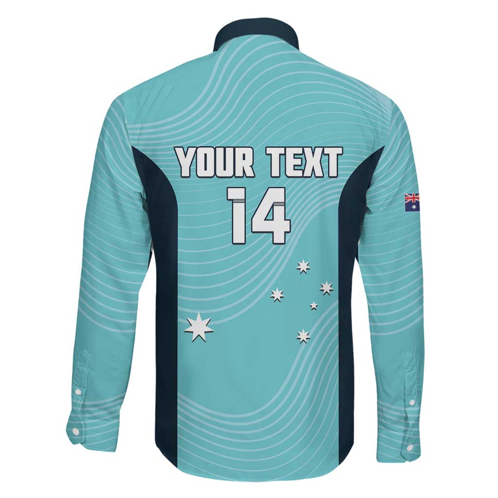 Custom Bowls Australia Family Matching Off Shoulder Short Dress and Hawaiian Shirt Teal Color Curve Sporty - Aussie Hoodie