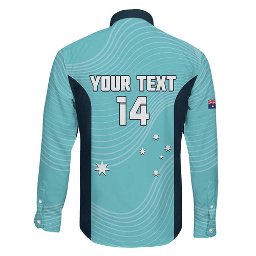 Custom Bowls Australia Family Matching Off Shoulder Short Dress and Hawaiian Shirt Teal Color Curve Sporty - Aussie Hoodie
