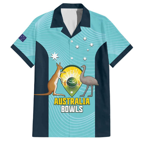 Custom Bowls Australia Family Matching Summer Maxi Dress and Hawaiian Shirt Teal Color Curve Sporty - Aussie Hoodie
