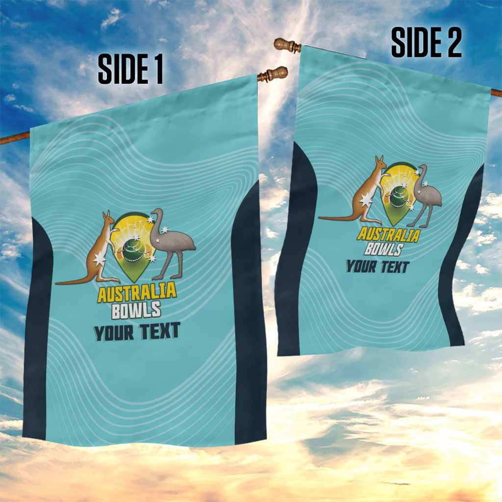 Custom Bowls Australia Garden Flag Teal Color Curve Sporty - Aussie Hoodie