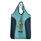Custom Bowls Australia Grocery Bag Teal Color Curve Sporty - Aussie Hoodie