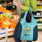 Custom Bowls Australia Grocery Bag Teal Color Curve Sporty - Aussie Hoodie