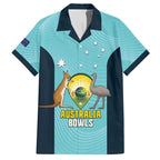 Custom Bowls Australia Hawaiian Shirt Teal Color Curve Sporty - Aussie Hoodie