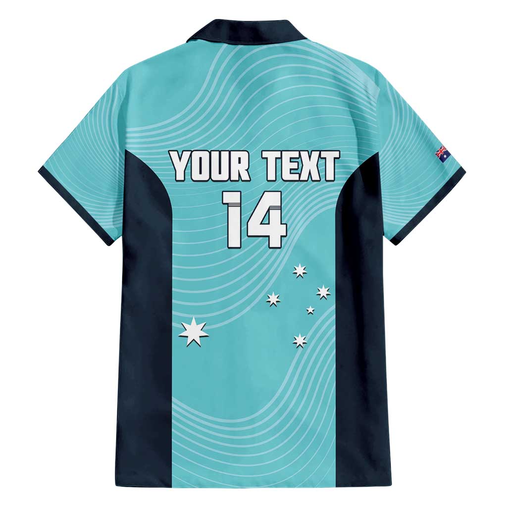 Custom Bowls Australia Hawaiian Shirt Teal Color Curve Sporty - Aussie Hoodie