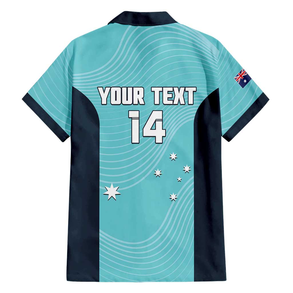 Custom Bowls Australia Hawaiian Shirt Teal Color Curve Sporty - Aussie Hoodie