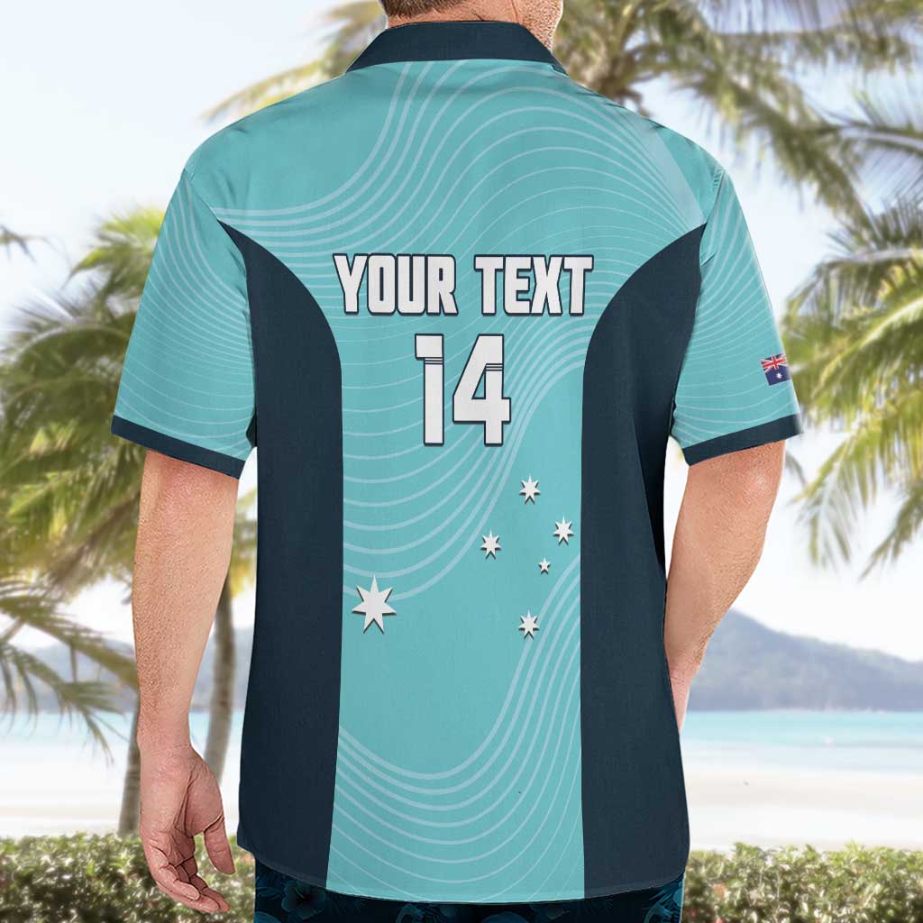 Custom Bowls Australia Hawaiian Shirt Teal Color Curve Sporty - Aussie Hoodie