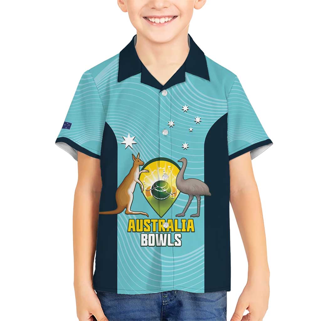 Custom Bowls Australia Hawaiian Shirt Teal Color Curve Sporty - Aussie Hoodie