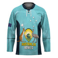 Custom Bowls Australia Hockey Jersey Teal Color Curve Sporty - Aussie Hoodie