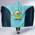 Custom Bowls Australia Hooded Blanket Teal Color Curve Sporty - Aussie Hoodie