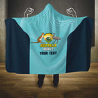 Custom Bowls Australia Hooded Blanket Teal Color Curve Sporty - Aussie Hoodie