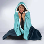 Custom Bowls Australia Hooded Blanket Teal Color Curve Sporty - Aussie Hoodie