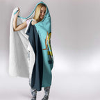 Custom Bowls Australia Hooded Blanket Teal Color Curve Sporty - Aussie Hoodie