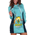 Custom Bowls Australia Hoodie Dress Teal Color Curve Sporty - Aussie Hoodie