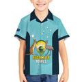 Custom Bowls Australia Kid Hawaiian Shirt Teal Color Curve Sporty - Aussie Hoodie