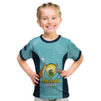 Custom Bowls Australia Kid T Shirt Teal Color Curve Sporty - Aussie Hoodie