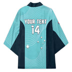 Custom Bowls Australia Kimono Teal Color Curve Sporty - Aussie Hoodie