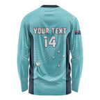 Custom Bowls Australia Long Sleeve Shirt Teal Color Curve Sporty - Aussie Hoodie
