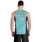 Custom Bowls Australia Men Tank Top Teal Color Curve Sporty - Aussie Hoodie