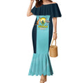 Custom Bowls Australia Mermaid Dress Teal Color Curve Sporty - Aussie Hoodie