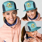 Bowls Australia Mesh Trucker Cap Teal Color Curve Sporty - Aussie Hoodie