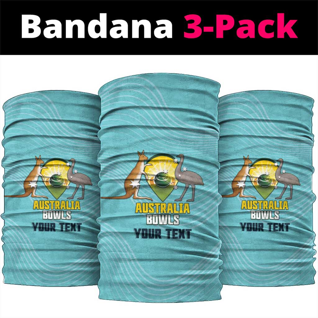 Custom Bowls Australia Neck Gaiter Teal Color Curve Sporty - Aussie Hoodie