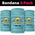 Custom Bowls Australia Neck Gaiter Teal Color Curve Sporty - Aussie Hoodie