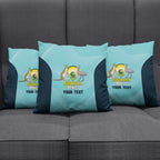 Custom Bowls Australia Pillow Cover Teal Color Curve Sporty - Aussie Hoodie