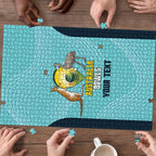 Custom Bowls Australia Puzzle Teal Color Curve Sporty - Aussie Hoodie