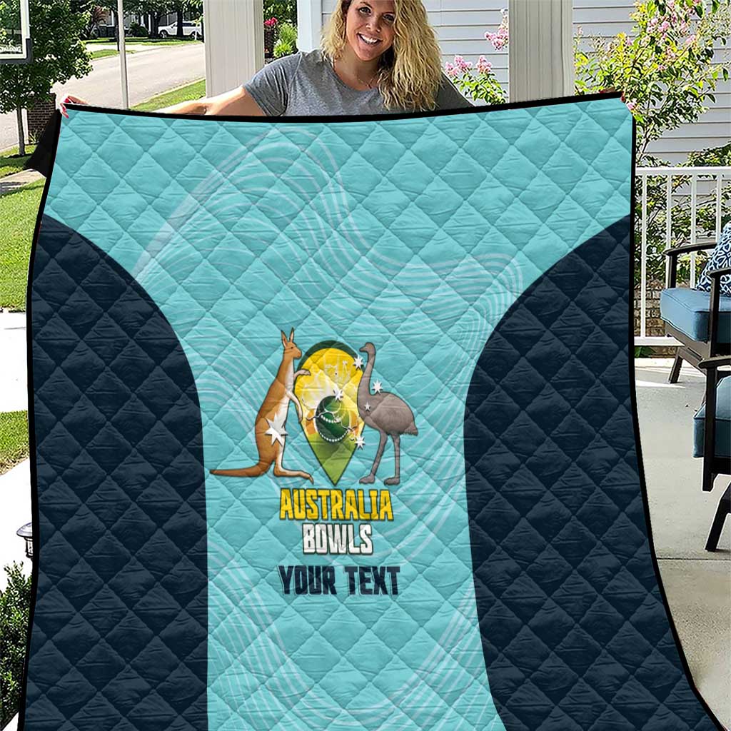 Custom Bowls Australia Quilt Teal Color Curve Sporty - Aussie Hoodie