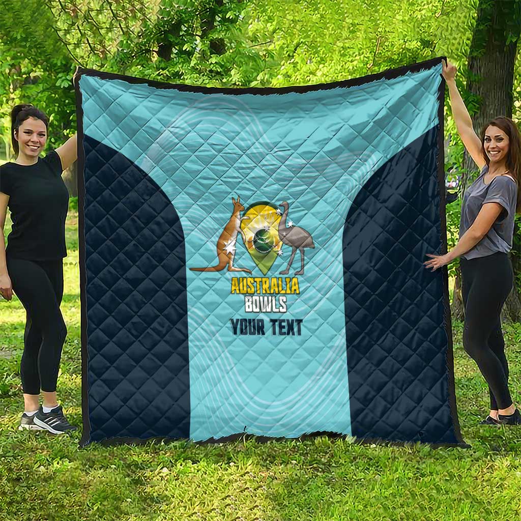 Custom Bowls Australia Quilt Teal Color Curve Sporty - Aussie Hoodie