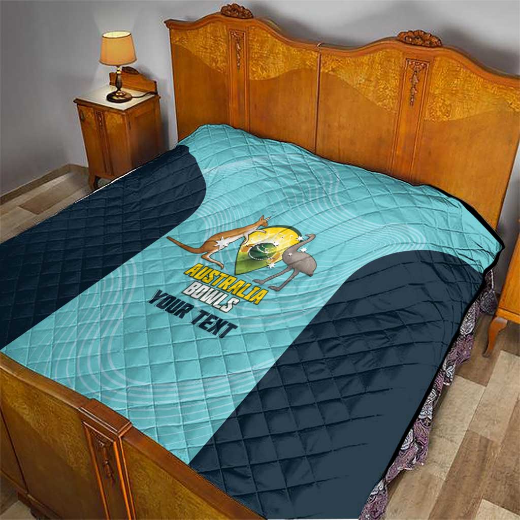 Custom Bowls Australia Quilt Teal Color Curve Sporty - Aussie Hoodie
