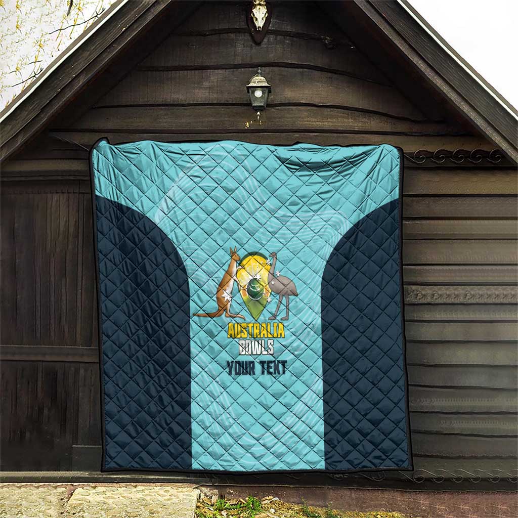 Custom Bowls Australia Quilt Teal Color Curve Sporty - Aussie Hoodie