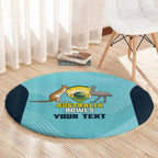 Custom Bowls Australia Round Carpet Teal Color Curve Sporty - Aussie Hoodie