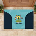Custom Bowls Australia Rubber Doormat Teal Color Curve Sporty - Aussie Hoodie
