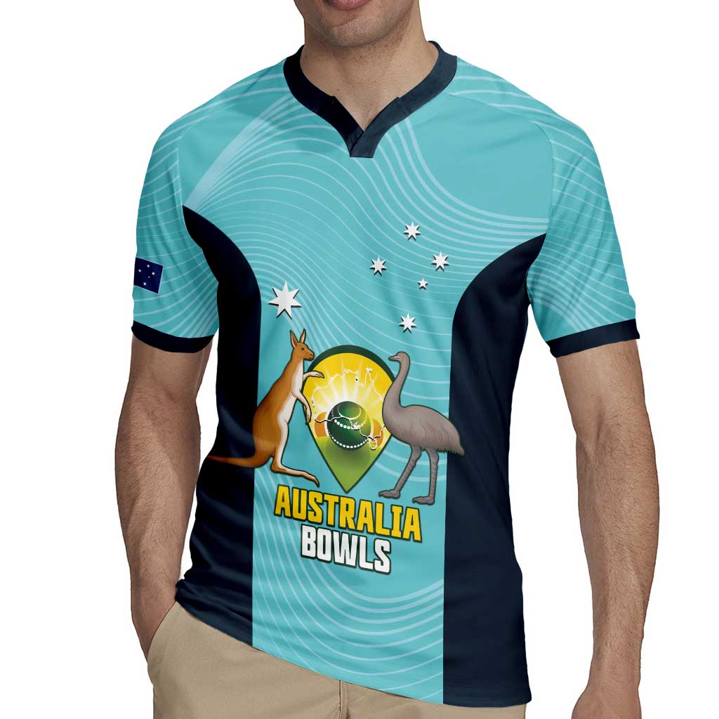 Custom Bowls Australia Rugby Jersey Teal Color Curve Sporty - Aussie Hoodie