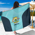 Custom Bowls Australia Sarong Teal Color Curve Sporty - Aussie Hoodie