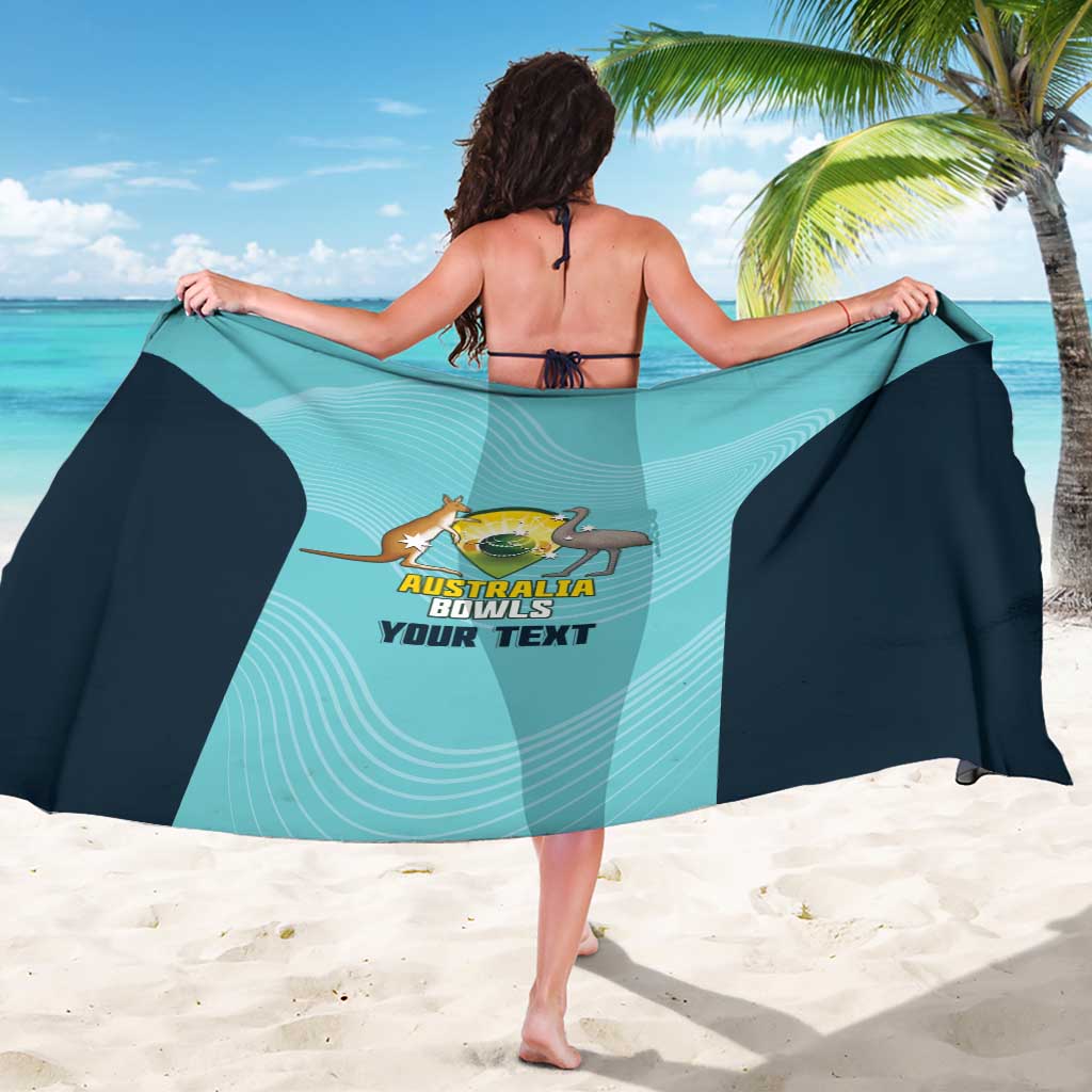 Custom Bowls Australia Sarong Teal Color Curve Sporty - Aussie Hoodie