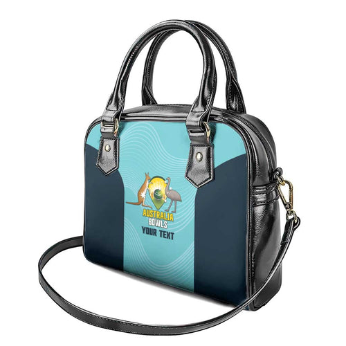Custom Bowls Australia Shoulder Handbag Teal Color Curve Sporty - Aussie Hoodie