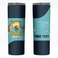 Custom Bowls Australia Skinny Tumbler Teal Color Curve Sporty - Aussie Hoodie