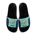 Custom Bowls Australia Slide Sandals Teal Color Curve Sporty - Aussie Hoodie