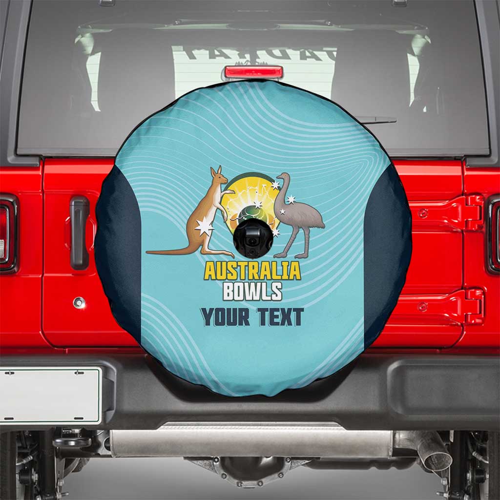 Custom Bowls Australia Spare Tire Cover Teal Color Curve Sporty - Aussie Hoodie