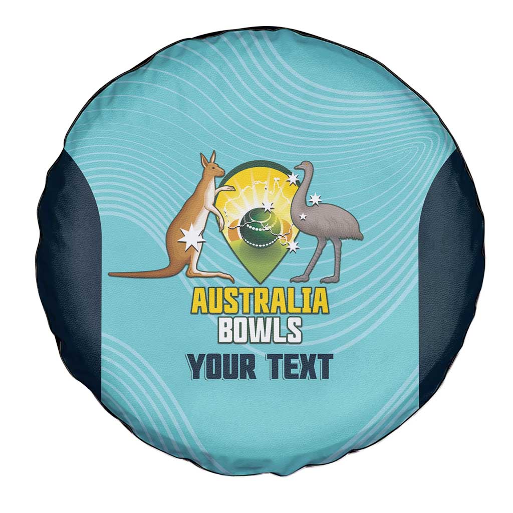 Custom Bowls Australia Spare Tire Cover Teal Color Curve Sporty - Aussie Hoodie