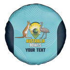 Custom Bowls Australia Spare Tire Cover Teal Color Curve Sporty - Aussie Hoodie