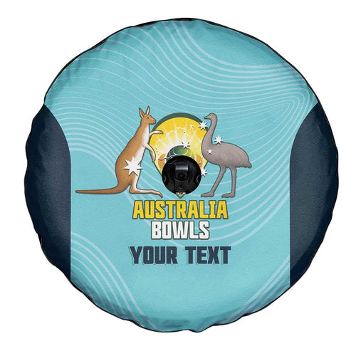 Custom Bowls Australia Spare Tire Cover Teal Color Curve Sporty - Aussie Hoodie