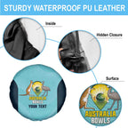 Custom Bowls Australia Spare Tire Cover Teal Color Curve Sporty - Aussie Hoodie